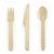 Holzbesteck - Natur - 6 Sets (Lffel, Messer, Gabel)