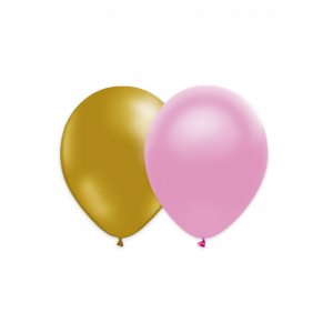 Luftballons - Metallic - Gold/Hellrosa - 10er-Pack