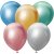 Luftballons einfarbig - Premium 30 cm - Mix Chrome - 10er-Pack