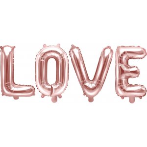 Buchstabenballons - LOVE - 140 x 35 cm - Rosgold