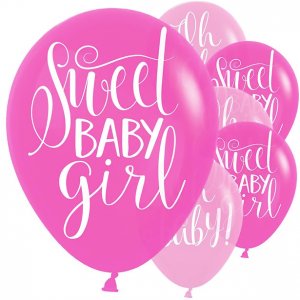 Luftballons - Ses Babymdchen - Rosa - 6er-Pack