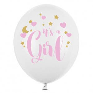 Luftballons - Pastellwei - It's a girl - 6er-Pack