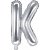 Buchstabenballons - Silber - 35 cm - Buchstabe: K