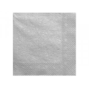 Servietten - 40x40 cm - Silber - 25er-Pack