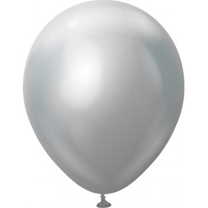 Luftballons schlicht - Premium 30 cm - Silber Chrom