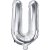 Buchstabenballons - Silber - 35 cm - Buchstabe: U