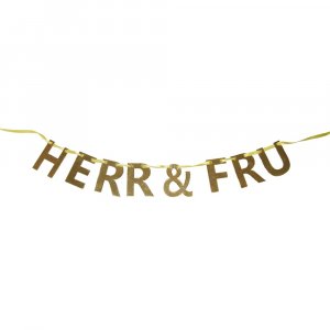 Banner - Mr & Mrs - Gold