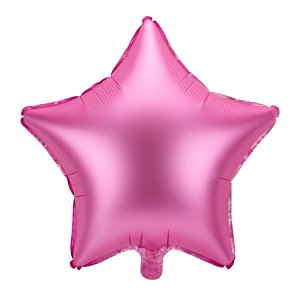 Folienballon - Stern - 48cm - Mattes Hot Pink