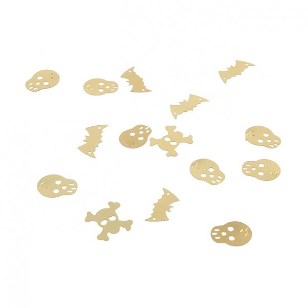 Konfetti - Gold - Totenkopf/Fledermaus