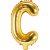 Buchstabenballons - Gold - 35 cm - Buchstabe: C