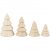 Weihnachtsmann-Accessoires - Weihnachtsbume - Holz - 4er-Pack