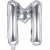 Buchstabenballons - Silber - 35 cm - Buchstabe: M