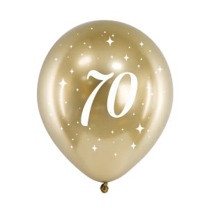 Luftballons - Milestone 70 - Gold - 6er-Pack