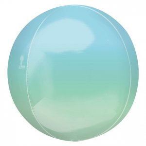 Kugelballon - Ombre - Hellblau/Mint