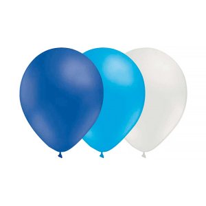 Luftballons - Mix - Wei/Hellblau/Blau - 15 Stk