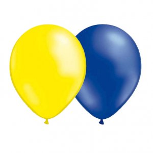 Luftballons - Metallic - Gelb/Blau - 10er-Pack