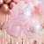 Konfetti-Luftballons - Doppellagig - Rosa/Rosgold - 3er-Pack