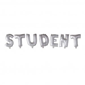 Buchstabenballons - Student - Silber