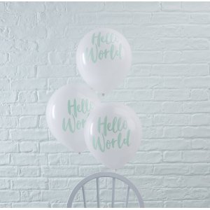 Luftballons - Hello World - 10er-Pack