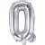 Buchstabenballons - Silber - 35 cm - Buchstabe: Q