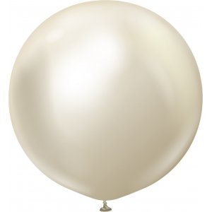 Luftballons einfarbig - Premium 90 cm - Weigold Chrom - 2er-Pack