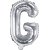 Buchstabenballons - Silber - 35 cm - Buchstabe: G