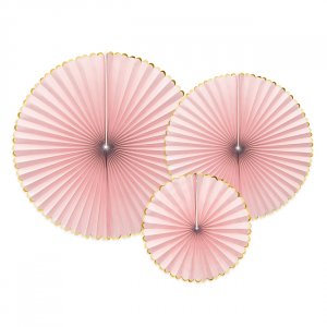 Pin Wheels - Rand Pink/Gold - 3er-Pack