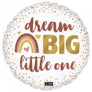 Folienballon - Rund - Dream big little one - Boho