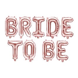 Buchstabenballons - Rosgold - Bride to be