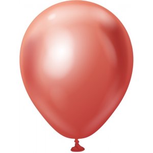 Mini-Luftballons schlicht - Premium 13 cm - Rot Chrom