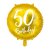 Runder Folienballon - Gold - 50. Geburtstag