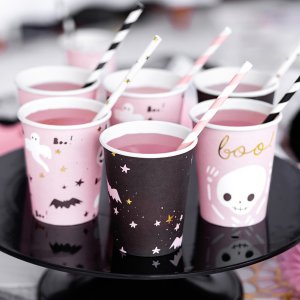 Pappbecher - Pink Halloween - 6er-Pack