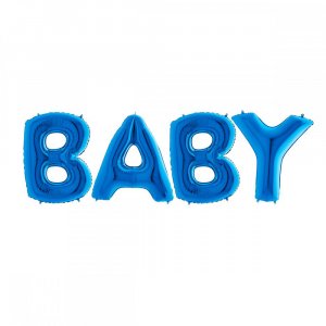 Ballongirlande - BABY - Blau