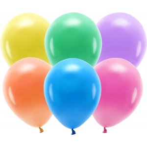 Einfarbige Luftballons - Eco 30 cm - Mix - 10er-Pack