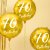 Runder Folienballon - Gold - 70. Geburtstag