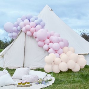 Ballonbogen - Luxus - Pastellrosa/Hellviolett