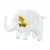 Folienballon - Elefant - Wei/Gold