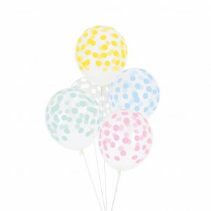 Luftballons - Bedrucktes Konfetti - Mix - 5er-Pack