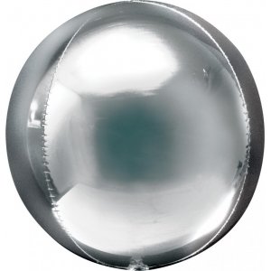 Folienballon - Globus - Silber