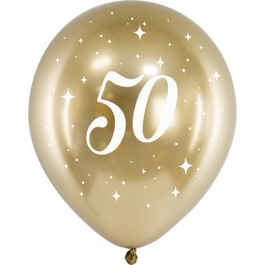 Luftballons - Milestone 50 - Gold - 6er-Pack