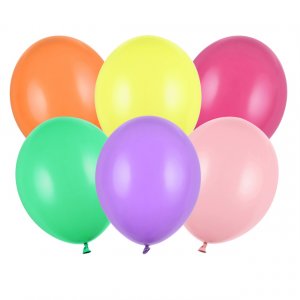 Pastellballons - Premium 27 cm - Pastellmischung Klar - 10er-Pack