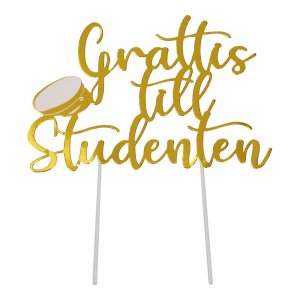 Kuchendeckel - Herzlichen Glckwunsch an den Studenten - Gold