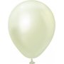 Mini-Luftballons schlicht - Premium 13 cm - Grngold Chrom - 25er-Pack