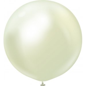 Luftballons schlicht - Premium 60 cm - Grngold Chrom