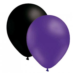 Luftballons - Schwarz/Lila - 10er-Pack