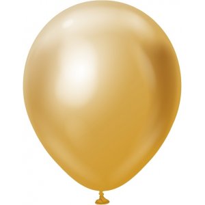 Luftballons schlicht - Premium 30 cm - Gold Chrom