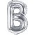 Buchstabenballons - Silber - 35 cm - Buchstabe: B