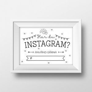 Instagram-Schild - Nr. 3 - 4er-Pack