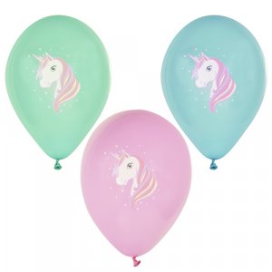 Luftballons - 6er-Pack - Einhorn-Mix