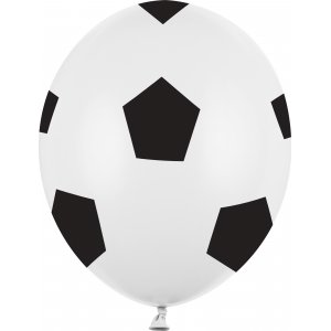 Luftballons - Pastellwei - Fuball - 6er-Pack